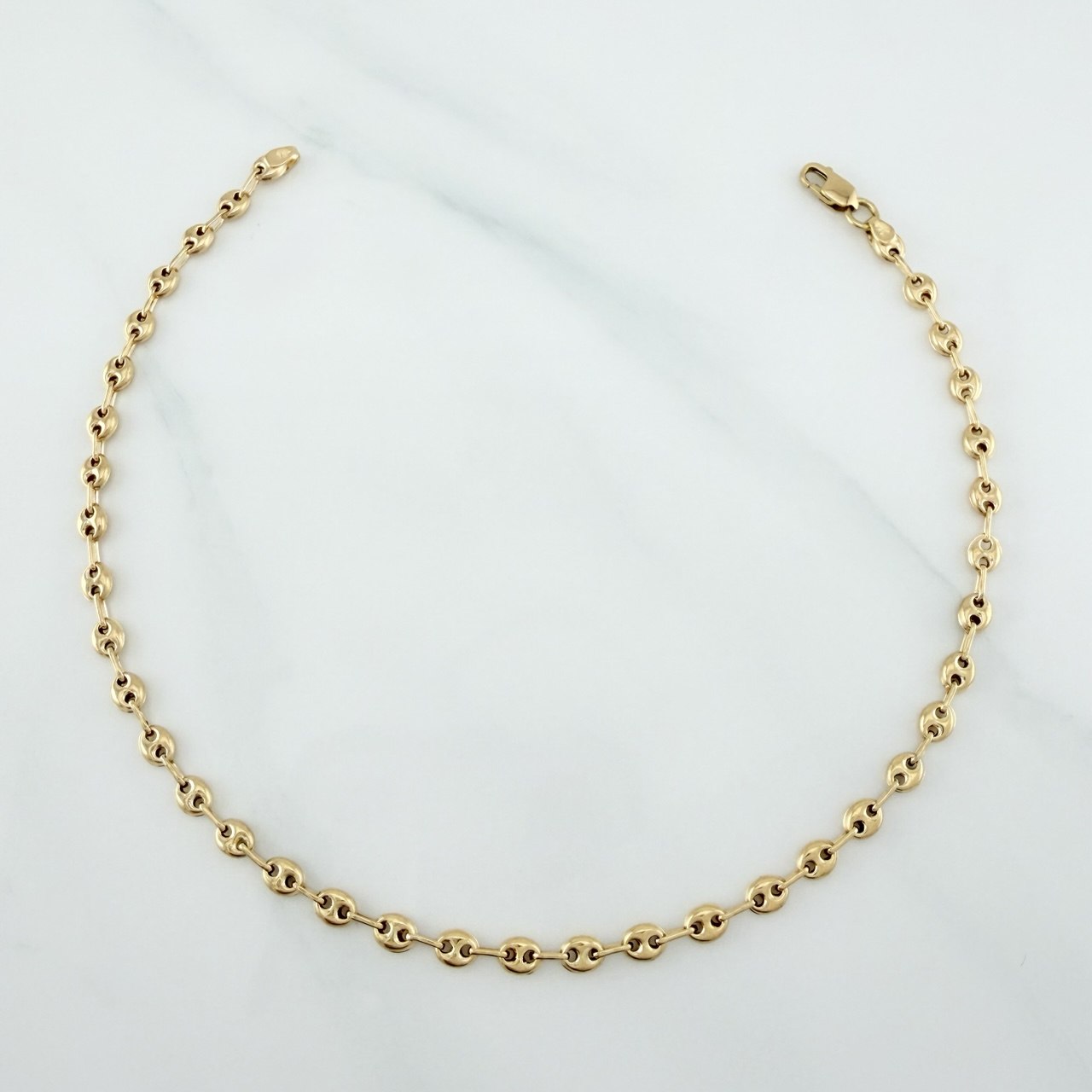 18K Yellow Gold Anklet Gc 2.65 g / 9 1/2 in / 3.15 mm