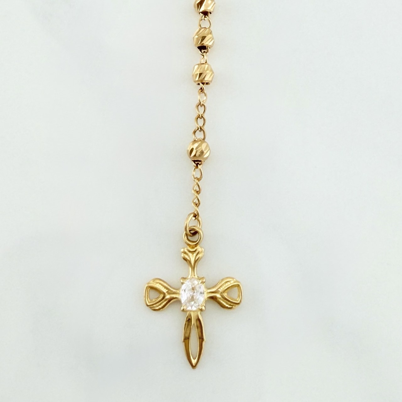 Rosario Virgen Maria 9.55 g / 22 3/4 in / 3 mm Oro Amarillo 18K