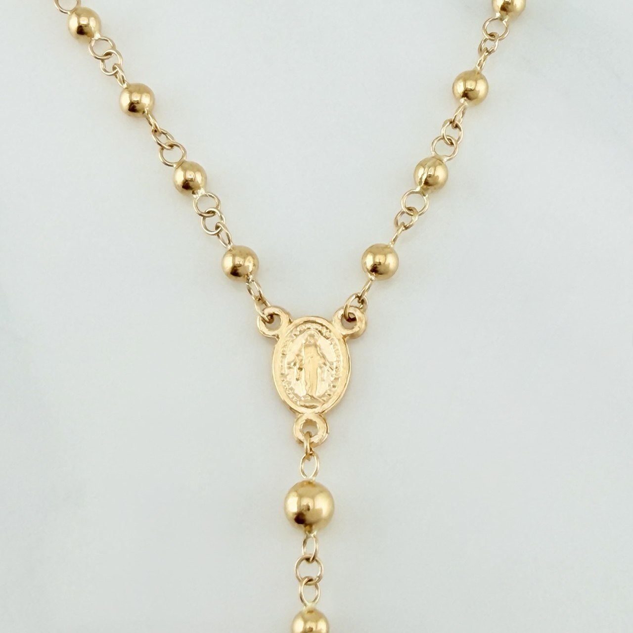 Rosario Virgen Milagrosa 6.65 g / 20 in / 4mm-3 mm Oro Amarillo 18K