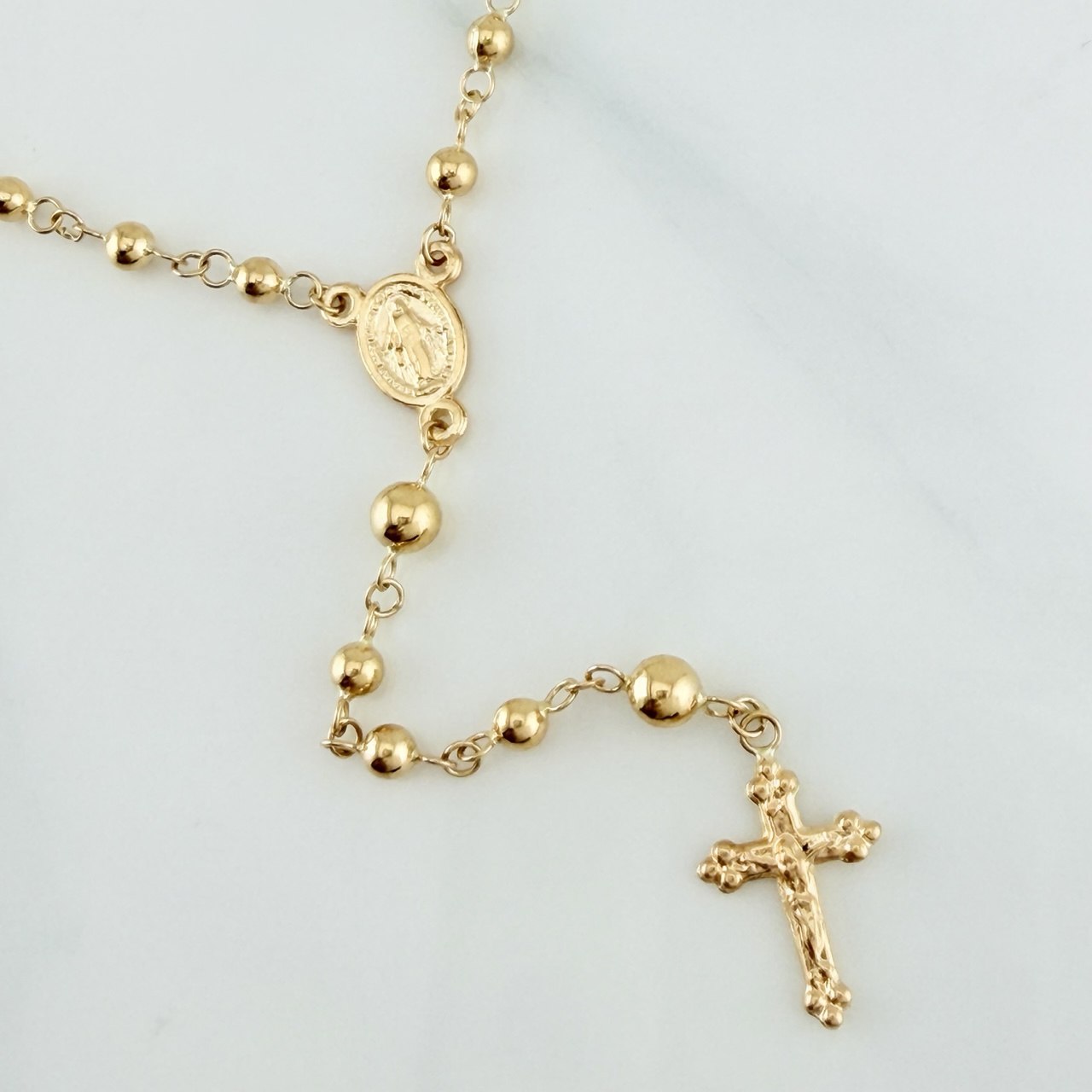 Rosario Virgen Milagrosa 6.65 g / 20 in / 4mm-3 mm Oro Amarillo 18K
