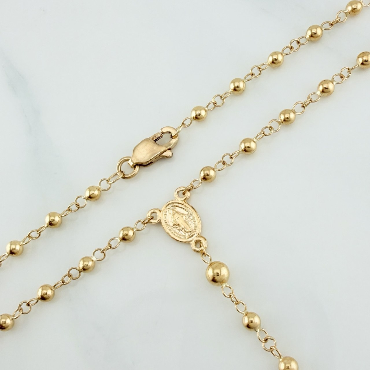 Rosario Virgen Milagrosa 6.65 g / 20 in / 4mm-3 mm Oro Amarillo 18K