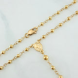 Rosario Virgen Milagrosa 6.65 g / 20 in / 4mm-3 mm Oro Amarillo 18K
