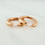 Candongas Sami 2.85 g / 1 1/4 in Oro Rosa 18K