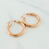 Candongas Sami 2.85 g / 1 1/4 in Oro Rosa 18K