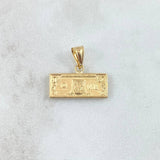Pendant Dollar 1.05gr / 1.8cm / Central Clasp Edged Yellow Gold 18K *