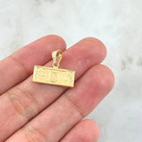Pendant Dollar 1.05gr / 1.8cm / Central Clasp Edged Yellow Gold 18K *