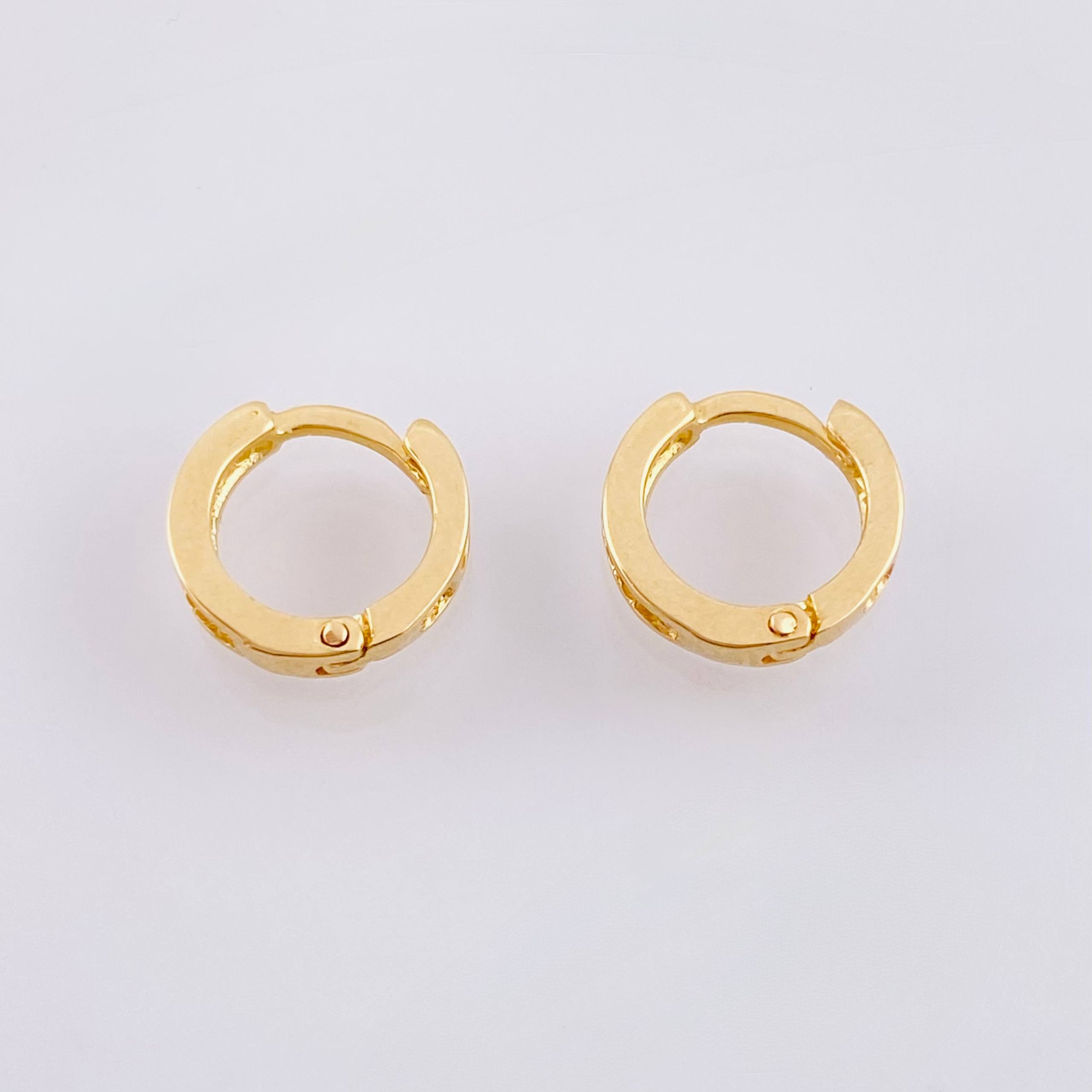 Candongas Carril 1.25gr / 1/2 in / Oro Amarillo 18K ©