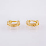 Candongas Carril 1.25gr / 1/2 in / Oro Amarillo 18K ©