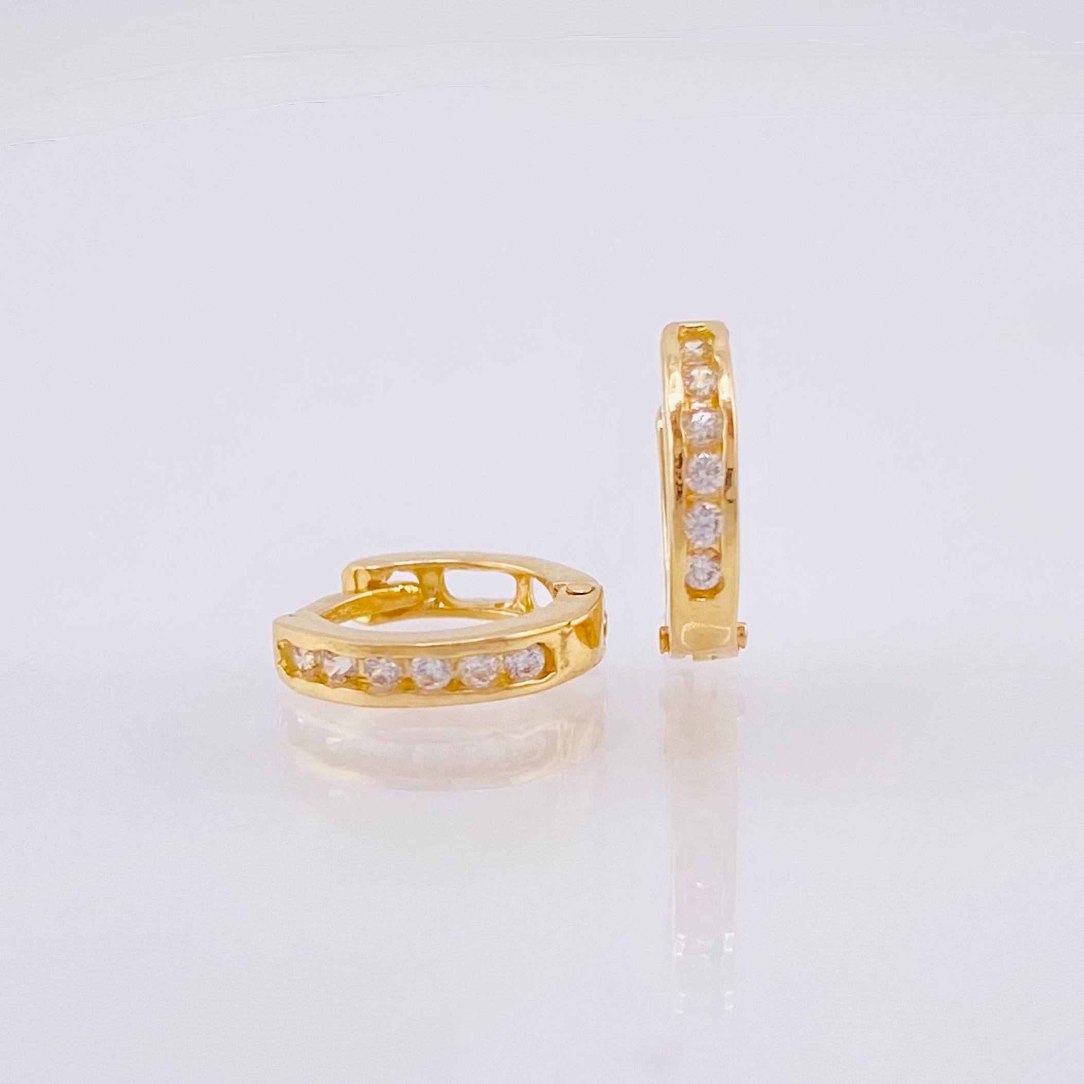 Candongas Carril 1.25gr / 1/2 in / Oro Amarillo 18K ©