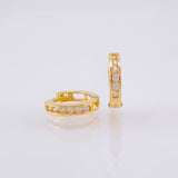 Candongas Carril 1.25gr / 1/2 in / Oro Amarillo 18K ©