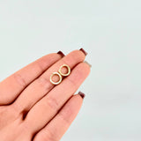 Candongas Carril 1.25gr / 1/2 in / Oro Amarillo 18K ©