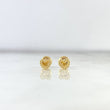 Stud Earrings Embroidered Heart 0.6gr / 5mm Silhouette 18K Yellow Gold