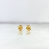 Stud Earrings Embroidered Heart 0.6gr / 5mm Silhouette 18K Yellow Gold