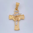 Dije Cruz Cristo Rostro 4gr / Dos Oros Amarillo Blanco 18K %
