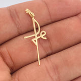 Pendant Cross Faith 0.8gr / Yellow Gold 18K %