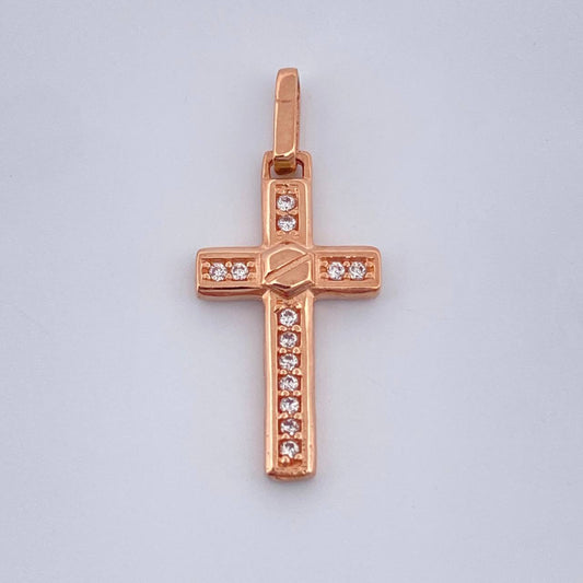 Dije Cruz Tornillo 1.1gr / Oro Rosa 18K %