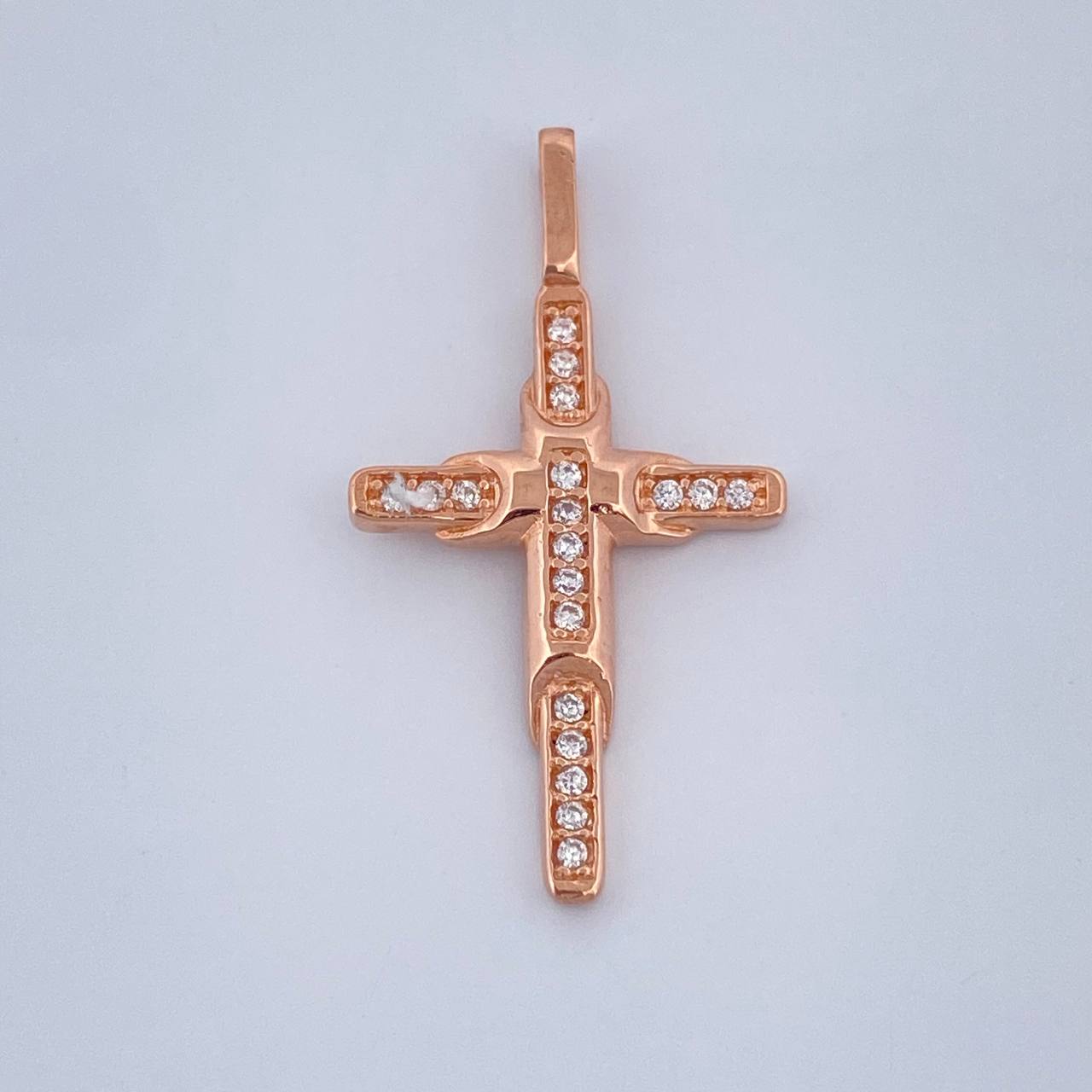 Dije Cruz Capas 1.15gr / Oro Rosa 18K %