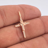 Dije Cruz Capas 1.15gr / Oro Rosa 18K %