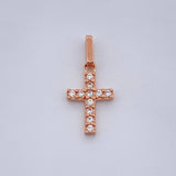 Pendant Punctuated Cross 0.6gr / 18K Rose Gold %