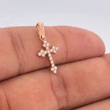 Gothic Cross Pendant 1gr / 18K Rose Gold %