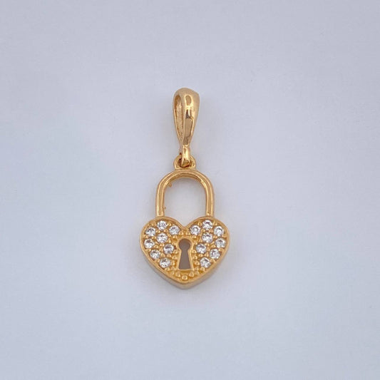 Dije Corazon Candado 0.85gr / Oro Amarillo 18K %