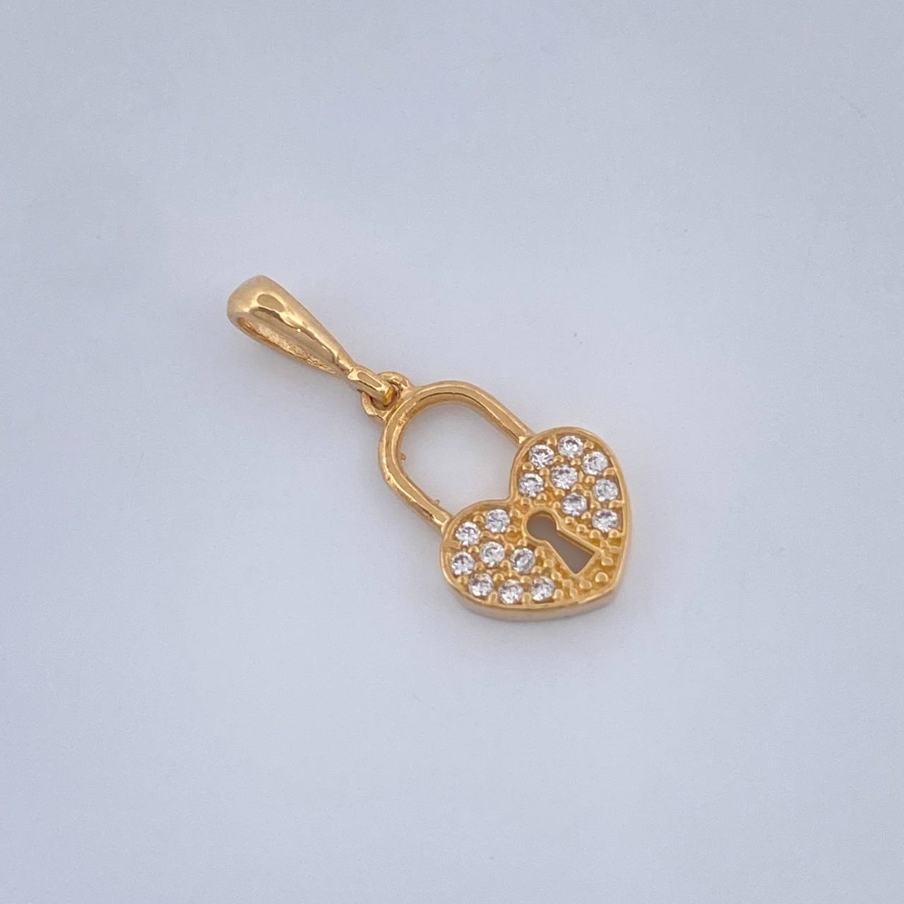 Dije Corazon Candado 0.85gr / Oro Amarillo 18K %