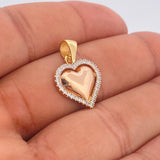 Dije Corazon 2.05gr / Dos Oros Blanco Rosa 18K %