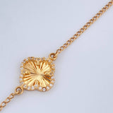 Pulso Trebol Aro Seguido 2.45gr / 7 in / 2mm Oro Amarillo 18K $