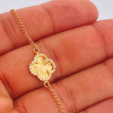 Pulso Trebol Aro Seguido 2.45gr / 7 in / 2mm Oro Amarillo 18K $