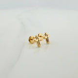 Topos Cruz 0.55gr / 7.37mm Oro Amarillo 18K &