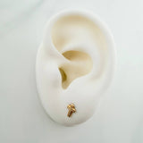 Topos Cruz Relieve 0.45gr / 7.8mm Oro Amarillo 18K