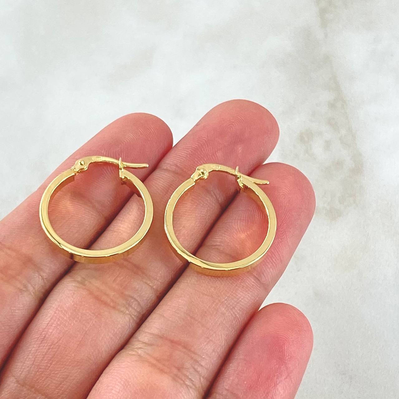Hoop Earrings Diani 1.5gr / 2.2cm / Polished Yellow Gold 18K *