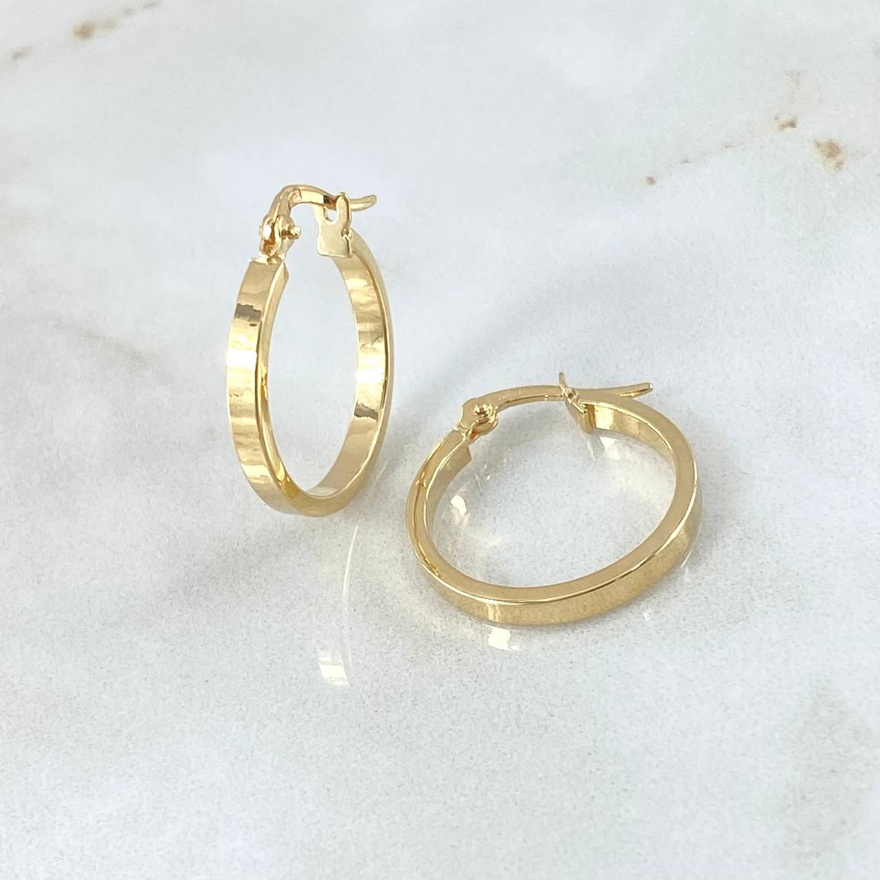 Hoop Earrings Diani 1.6gr / 2.2cm / Polished Yellow Gold 18K *