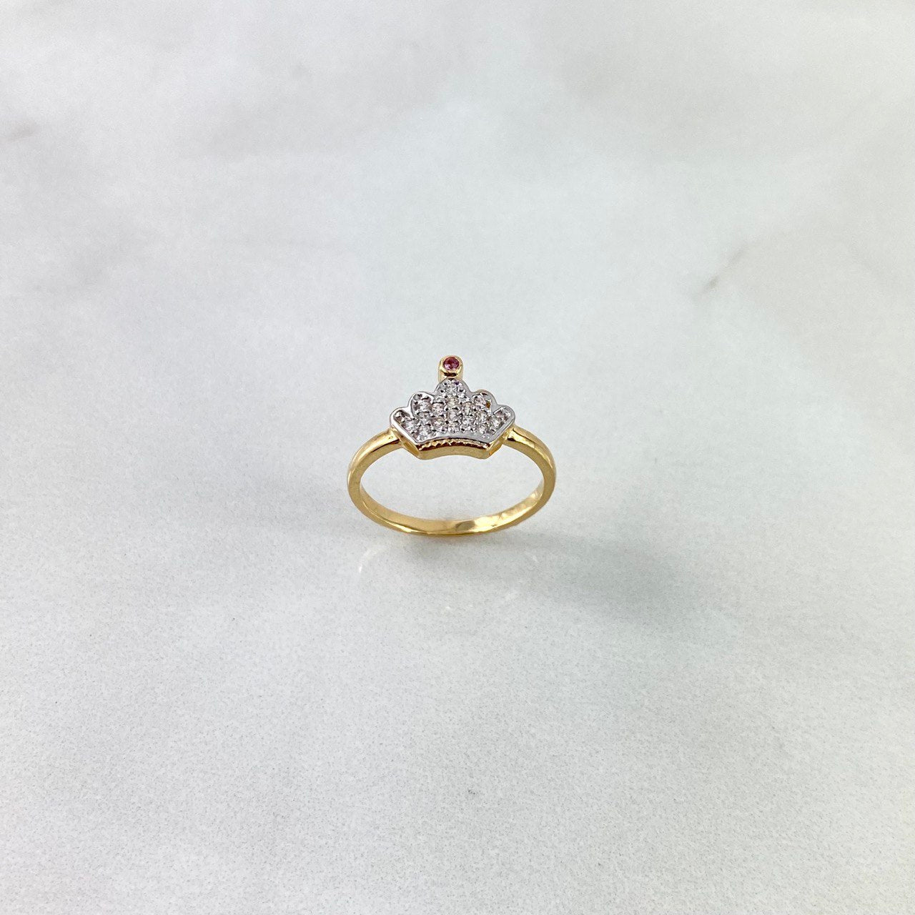 Anillo Corona 1.55gr / T7 1/4 / Oro Amarillo 18K !