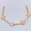 Tennis Bracelet Clover 10.2gr / 6 1/2 in / 2mm Tres Oros 18K +