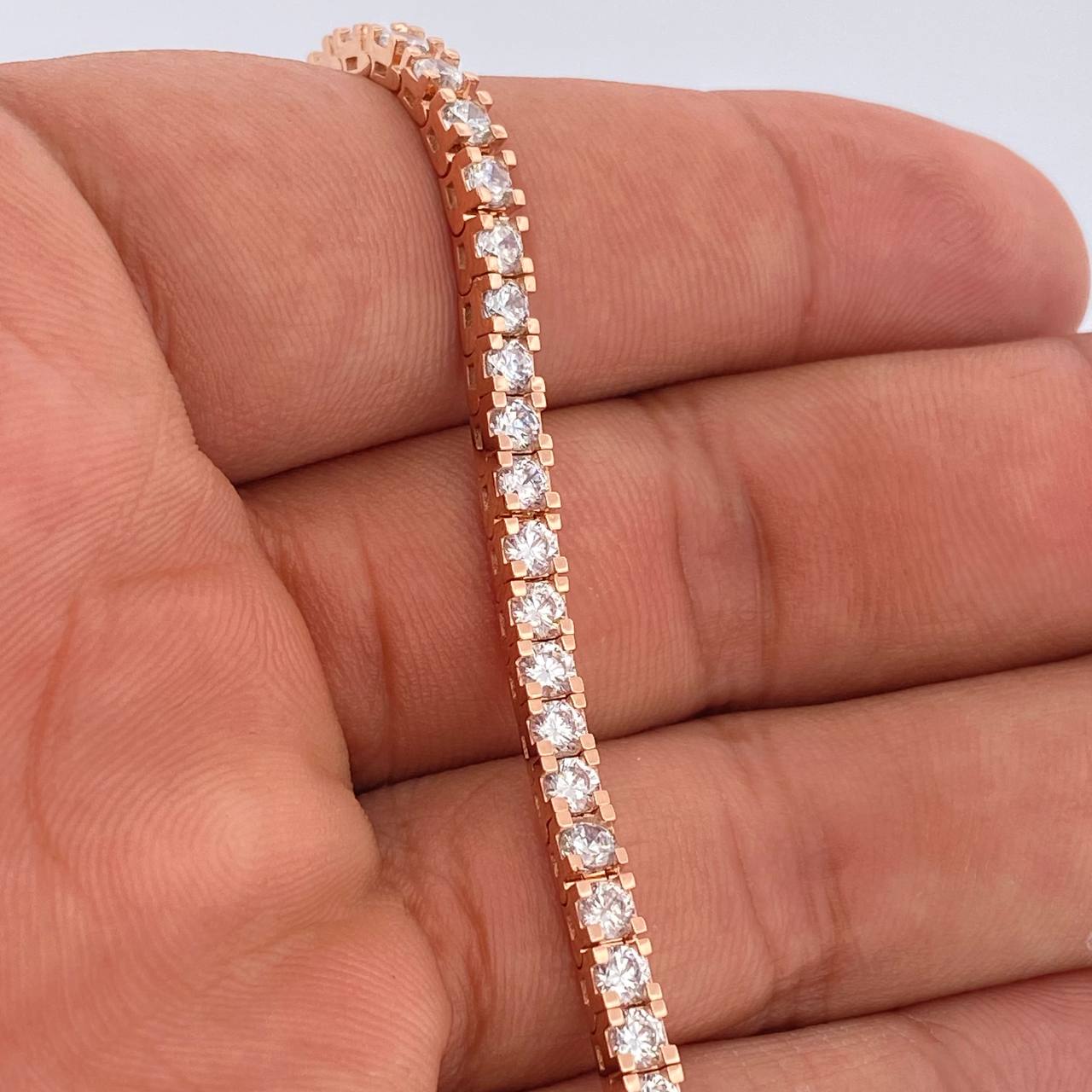 Tennis Bracelet 12.65gr / 6 1/2 in / 3mm 18K Rose Gold %