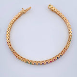 Pulso Tennis 13.95gr / 6 3/4 in / 4mm Oro Amarillo 18K $