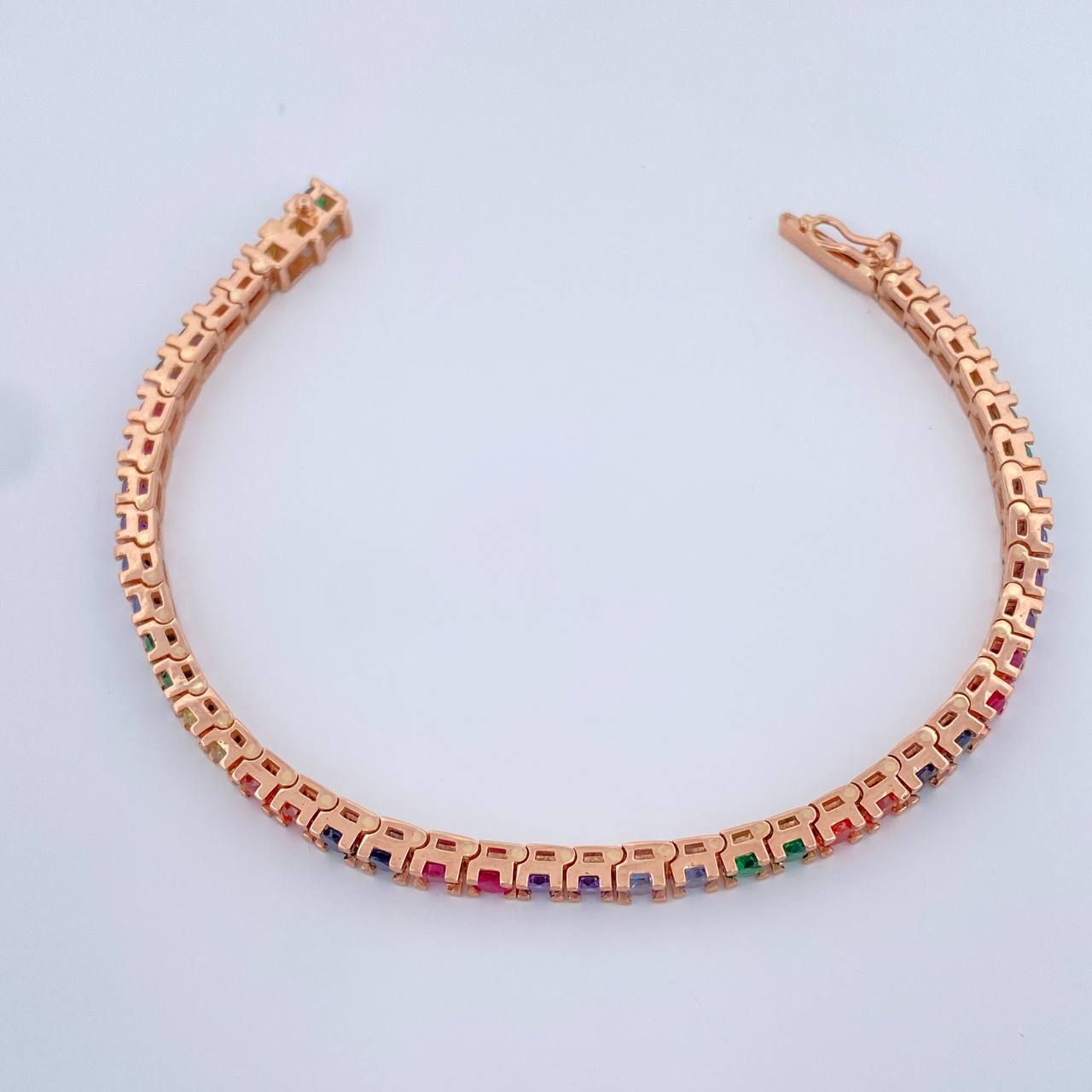 Pulso Tennis 13.5gr / 6 1/4 in / 3mm Oro Rosa 18K %