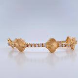 Tennis Bracelet Clover 14.8gr / 6 3/4 in / 3mm 18K Gold +