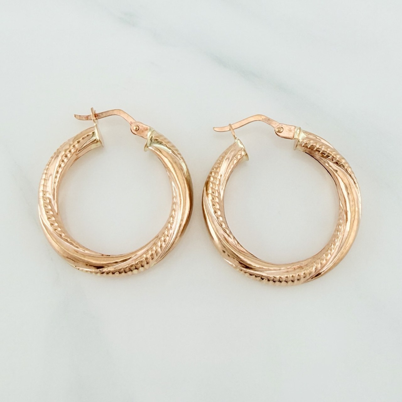 Candongas Sami 2.85 g / 1 1/4 in Oro Rosa 18K