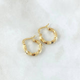 Candongas Kari 1.25gr / 1.6cm / Entorchadas Oro Amarillo 18K