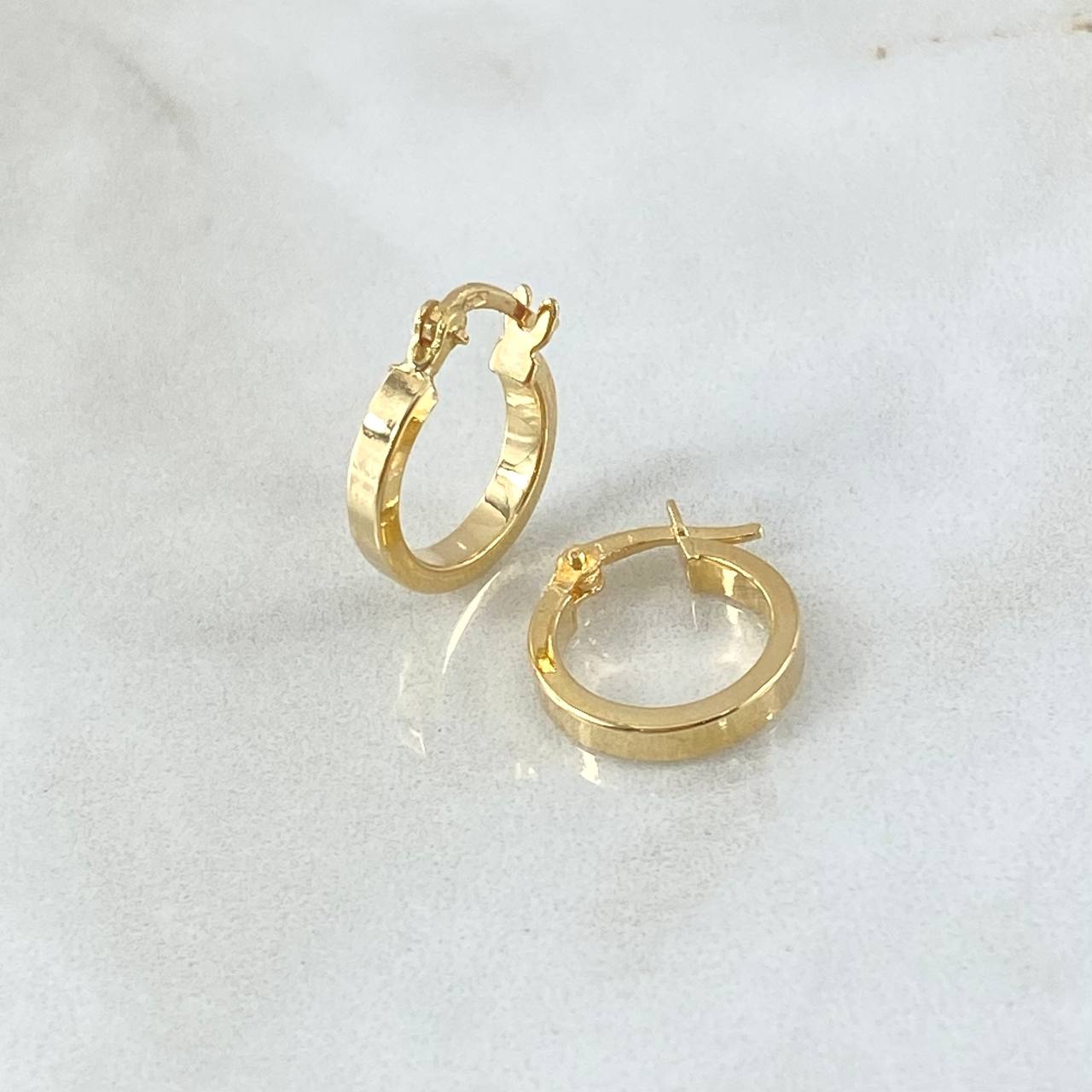 Hoop Earrings Diani 1.3gr / 1.5cm / 18K Yellow Gold ©
