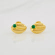 Stud Earrings Coffee Bean 0.8g / in / 6.6mm 18K Yellow Gold