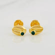 Coffee Bean Stud Earrings 0.65g / in / 5.5mm Yellow Gold 18K