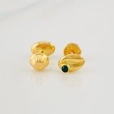 Coffee Bean Stud Earrings 0.65g / in / 5.5mm Yellow Gold 18K