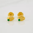 Stud Earrings Coffee Bean 0.55g / in / 4.4mm 18K Yellow Gold