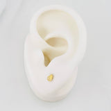 Stud Earrings Heart Medium Sparkle 0.65g / in / 4mm 18K Yellow Gold