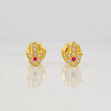 Stud Earrings Hamsa Hand 0.75g / in / 4.48mm Yellow Gold 18K