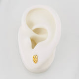 Stud Earrings Hearts 0.75g / in / 7mm Yellow Gold 18K