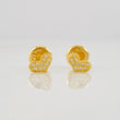 Stud Earrings Heart 0.6g / in / 3.8mm Yellow Gold 18K
